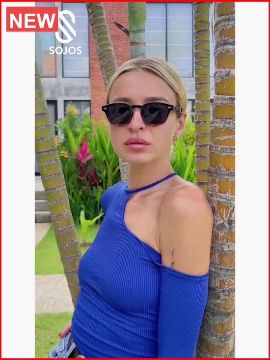Retro Small Round Sunglasses with UV400 Protection Spring Hinges